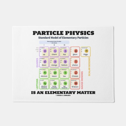 Particle Physics Is An Elementary Matter Model Doormat