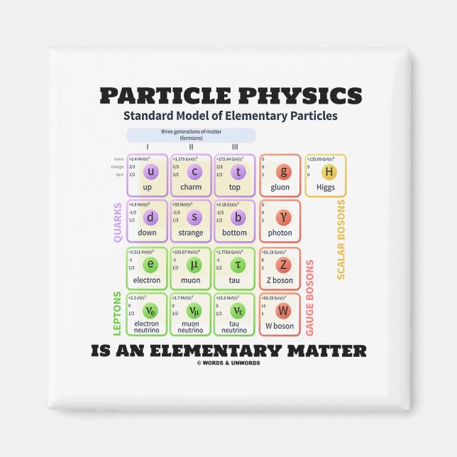 Particle Physics Is An Elementary Matter Model Magnet (Front)