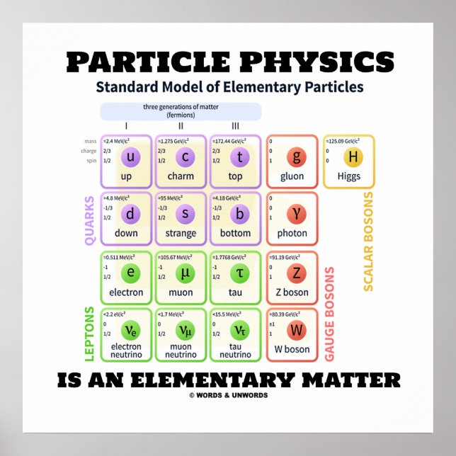 Particle Physics Is An Elementary Matter Model Poster (Front)