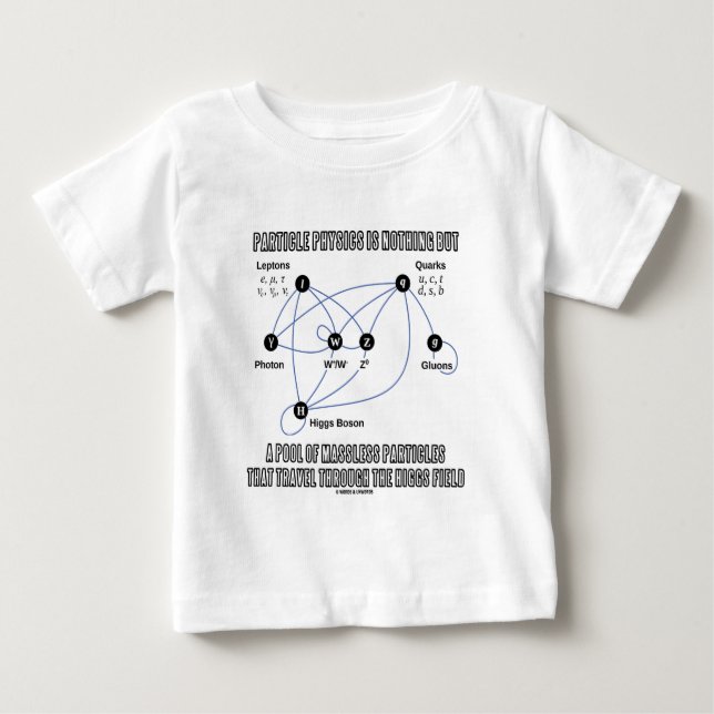 Particle Physics Is Nothing But A Pool Of Massless Baby T-Shirt (Front)