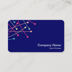 Particle Tracks - Colors 01 on Dp Navy 000066 Business Card