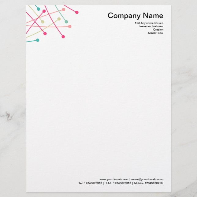 Particle Tracks - Colors Letterhead (Front)