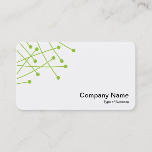 Particle Tracks _ Martian Green on White Business Card