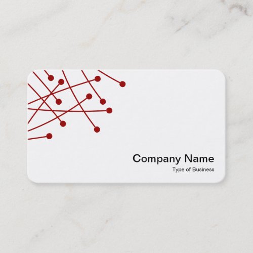 Particle Tracks _ Ruby Red on White Business Card
