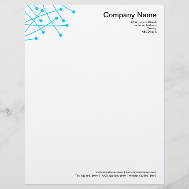 Particle Tracks - Sky Blue Letterhead (Front)