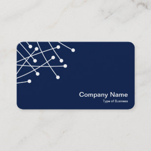 Particle Tracks - White on Dk Blue 001744 Business Card