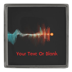 Particle-Wave Duality Gunmetal Finish Lapel Pin