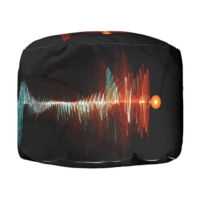 Particle-Wave Duality Pouf (Right)