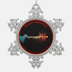Particle-Wave Duality Snowflake Pewter Christmas Ornament