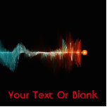 Particle-Wave Duality Statuette<br><div class="desc">A blue and red fractal interpretation of the physics concept of particle-wave duality. Add your own text.</div>