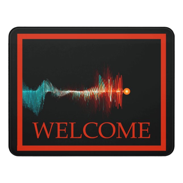Particle-Wave Duality - Welcome Door Sign (Contemporary Front)