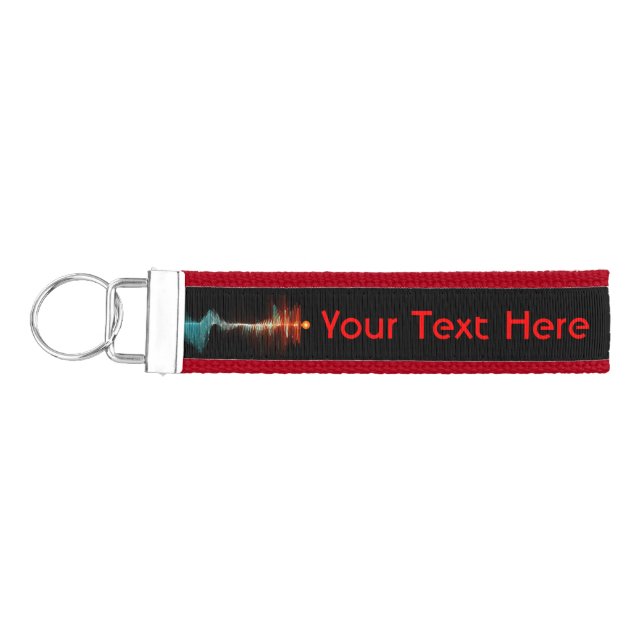 Particle-Wave Duality Wrist Keychain (Keys on Left)
