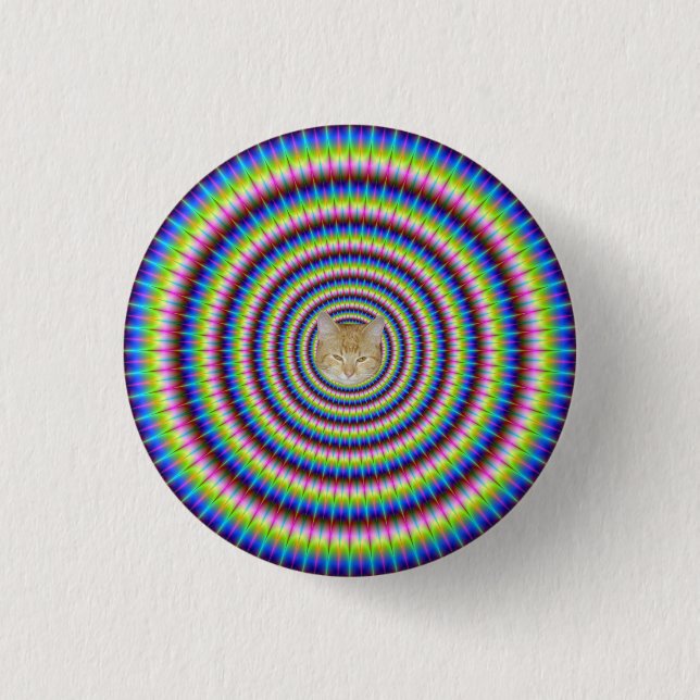 Particles and Waves with Floral Motif Button (Front)