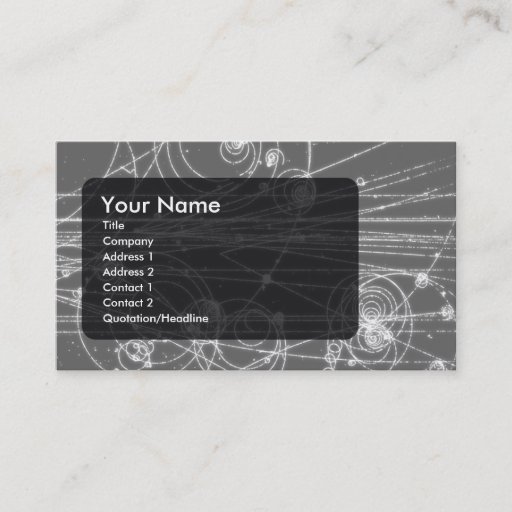 Customizable Particles business card