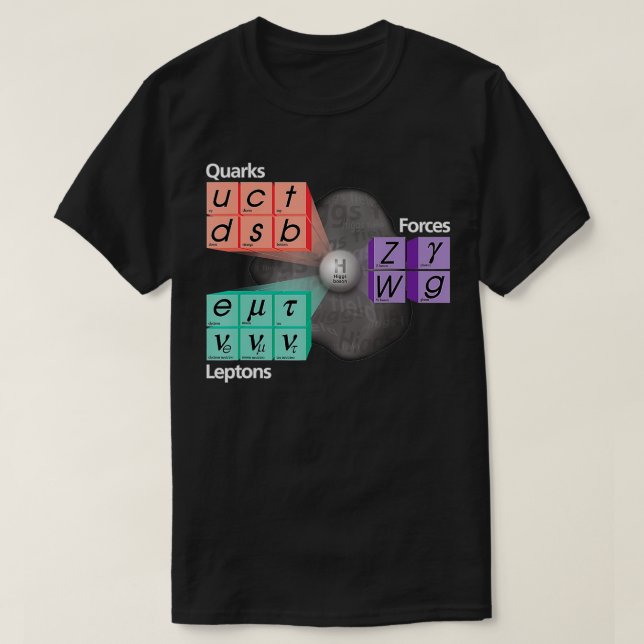 Particles Standard Model Higgs Boson Physics Teach T-Shirt (Design Front)