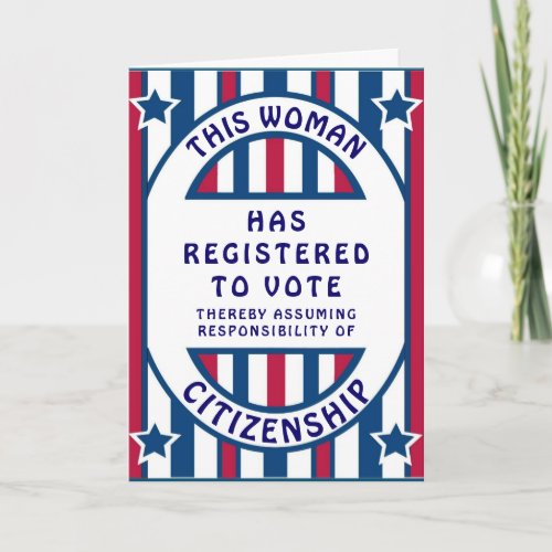 Partiotic Historic Suffrage Poster Greeting Card