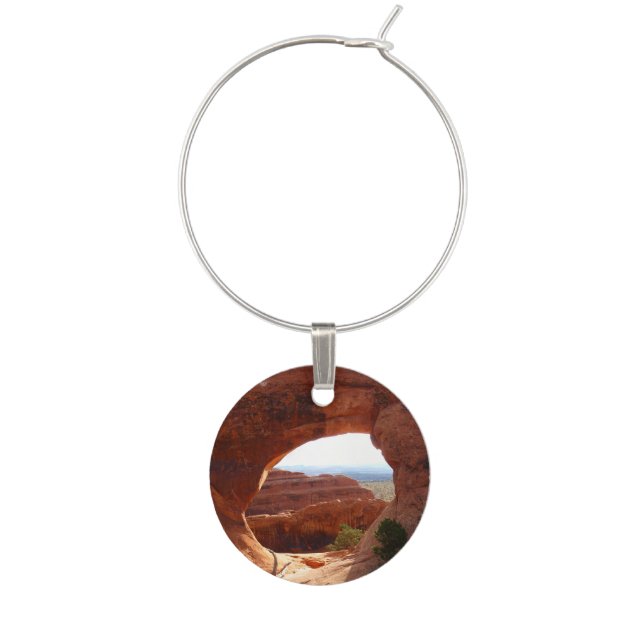 Partition Arch at Arches National Park Wine Charm (Front)