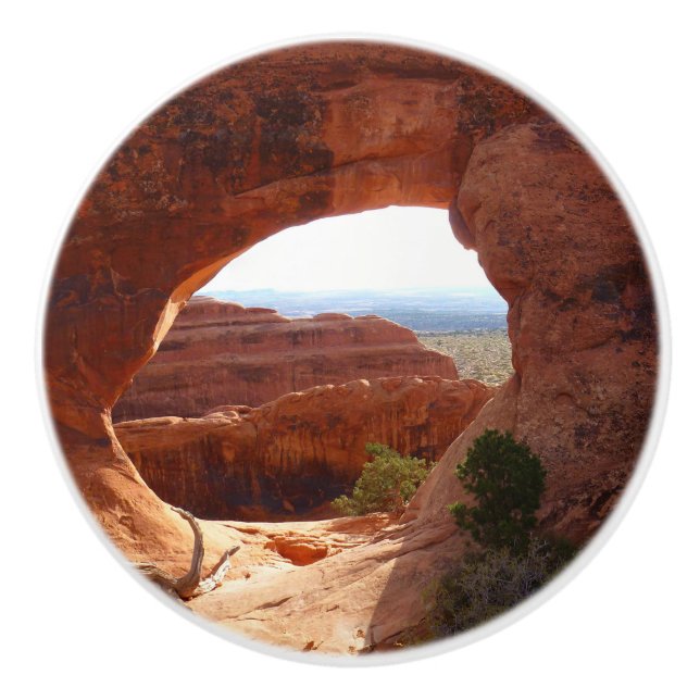 Partition Arch I at Arches National Park Ceramic Knob (Front)
