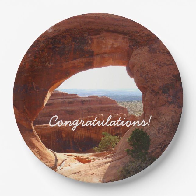 Partition Arch I at Arches National Park Paper Plates (Front)