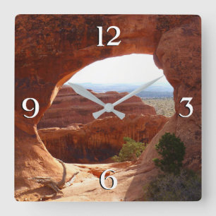 Partition Arch I at Arches National Park Square Wall Clock