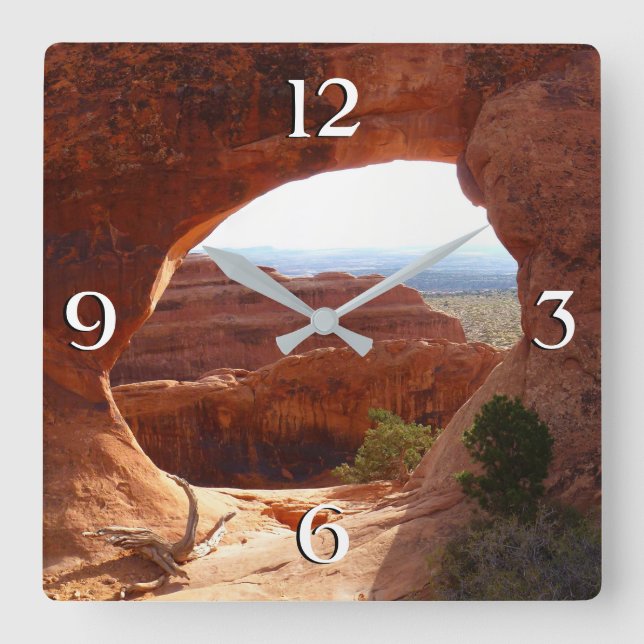 Partition Arch I at Arches National Park Square Wall Clock (Front)