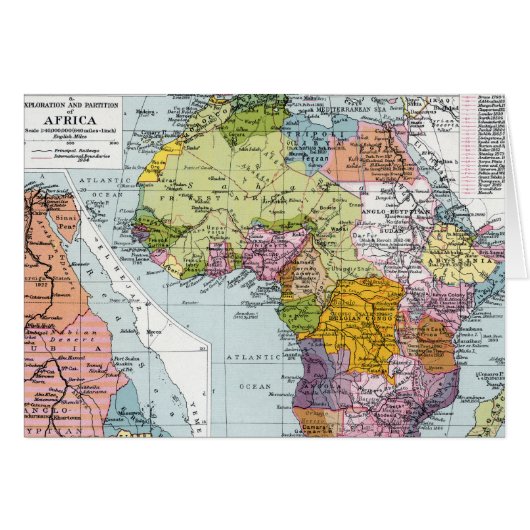 PARTITIONED AFRICA, 1914 CARDS (Front Horizontal)