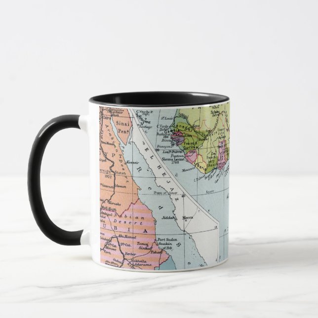 PARTITIONED AFRICA, 1914 MUG (Left)