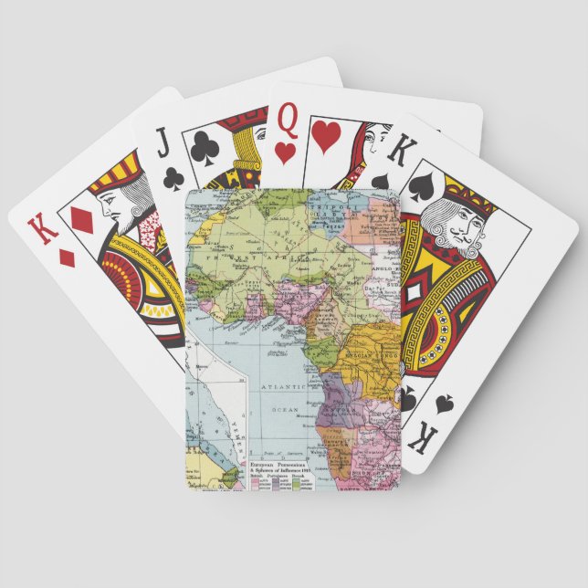 PARTITIONED AFRICA, 1914 POKER CARDS (Back)