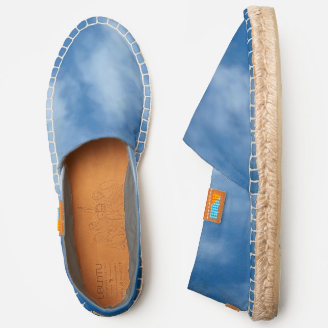 Partly Cloudy Blue Sky Nature Photography Espadrilles (Side)