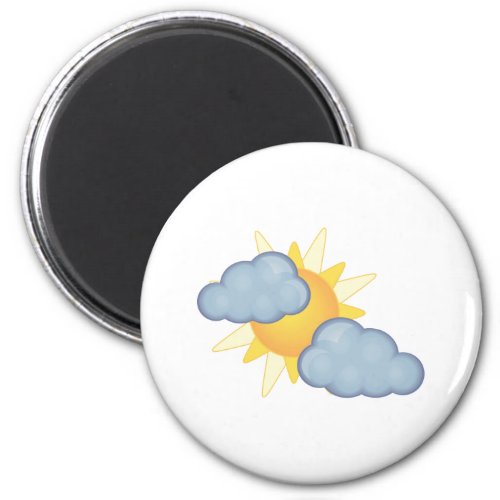 partly cloudy magnet