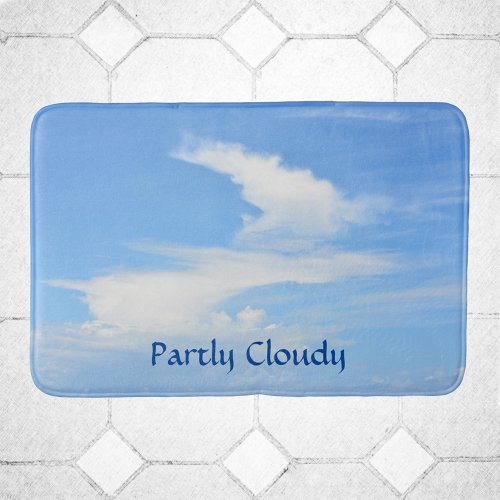 Partly Cloudy Sky with a Spiral Customizable Bath Mat