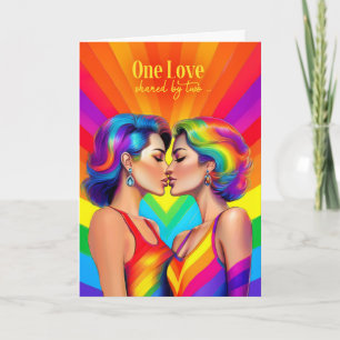 Partner Gay Anniversary Lesbian Couple Rainbow Card