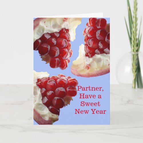 Partner Happy Rosh Hashanah with Pomegranate Holiday Card