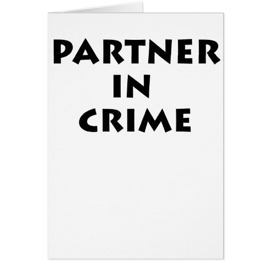 Partner in crime! cards (Front)