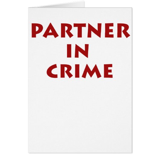 Partner in crime! cards (Front)