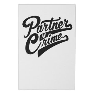 Partner In Crime Faux Canvas Print