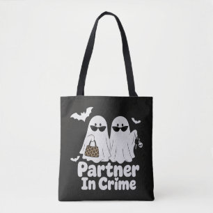 Partner In Crime Matching Shirt Glam Halloween D Tote Bag