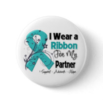 Partner - Ovarian Cancer Ribbon Pinback Button