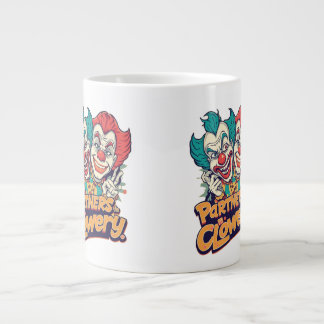 Partners in Clowery (Funny Clown Pun) Giant Coffee Mug
