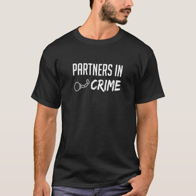Partners in Crime Best Friend T Shirts Matching BF (Front)