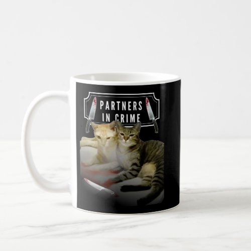 partners in crime cats coffee mug