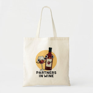 Partners In Wine Funny Drink Pun Tote Bag