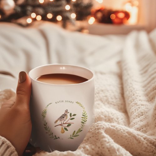 Partridge  12 Day of Christmas Monogram Holiday Coffee Mug