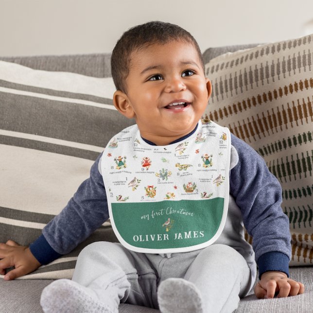 Partridge 12 Days | My First Christmas Baby Bib (Creator Uploaded)