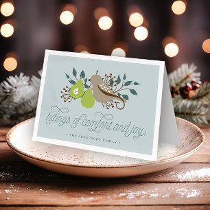 Partridge and Pear Personalized Holiday Card