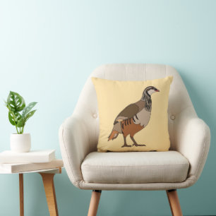 Partridge Bird Throw Pillow