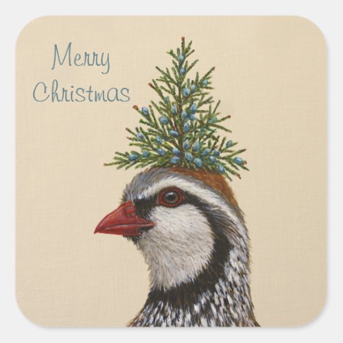 Partridge Christmas stickers