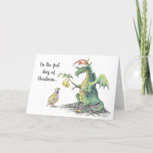 Partridge Dragon - Greeting card