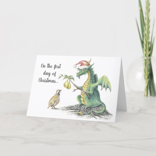 Partridge Dragon Holiday Card