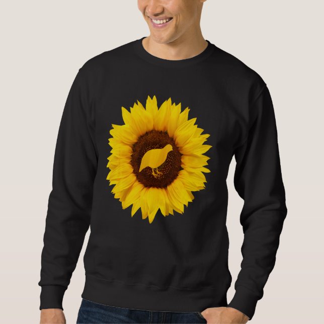 Partridge For Women Men Bird Quail Sunflower Lover Sweatshirt (Front)
